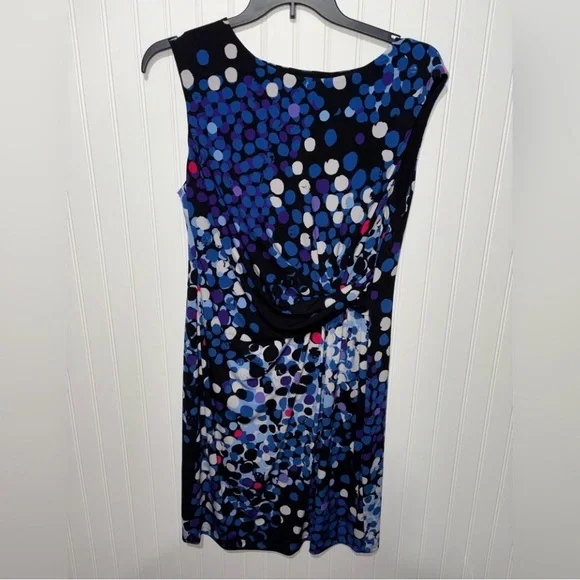 Anne Klein Elegant Polka Dot Sleeveless Dress - Picture 8 of 12